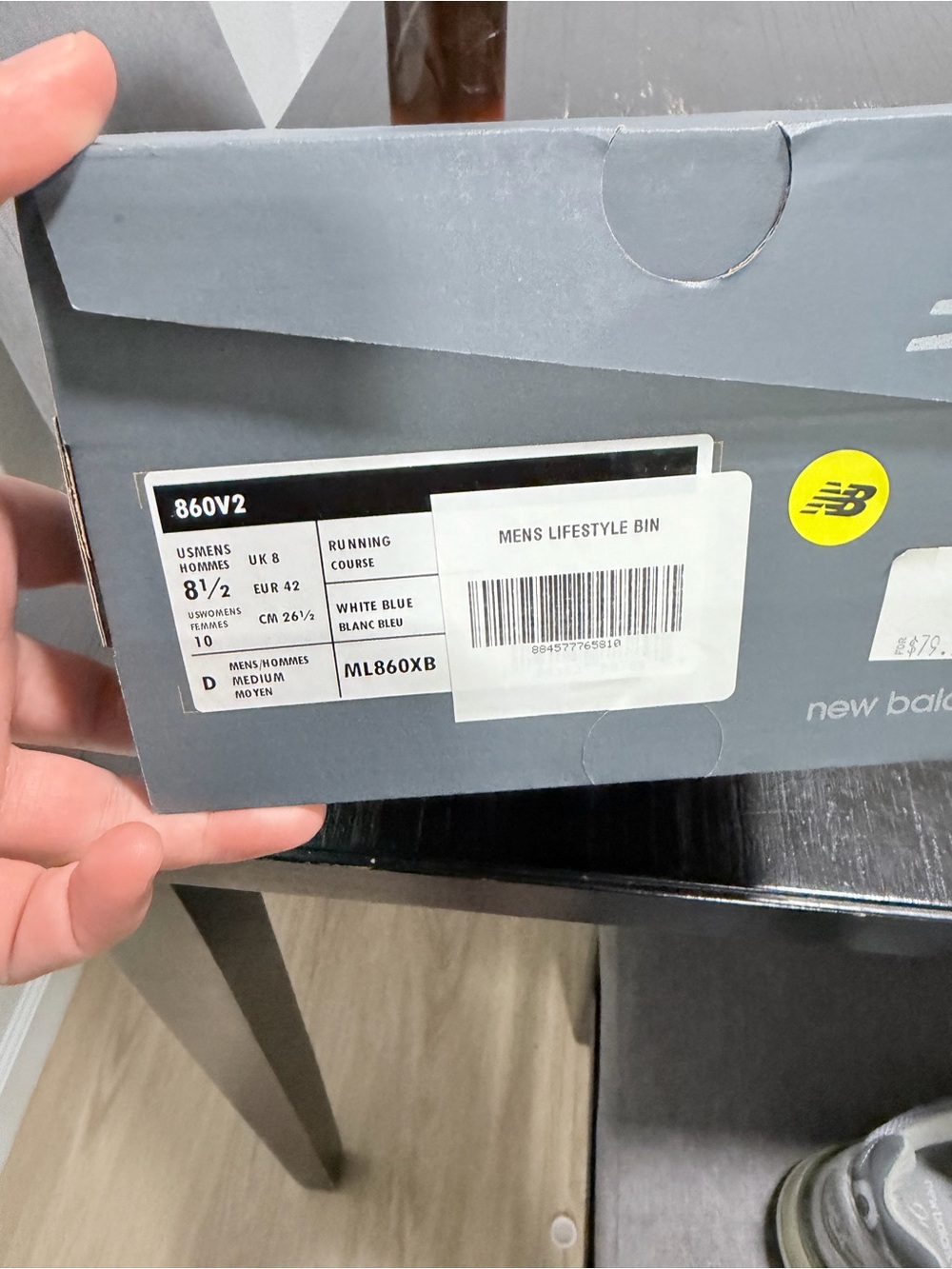 New Balance Silver, Black & Blue 860v2 - Picture 11 of 11